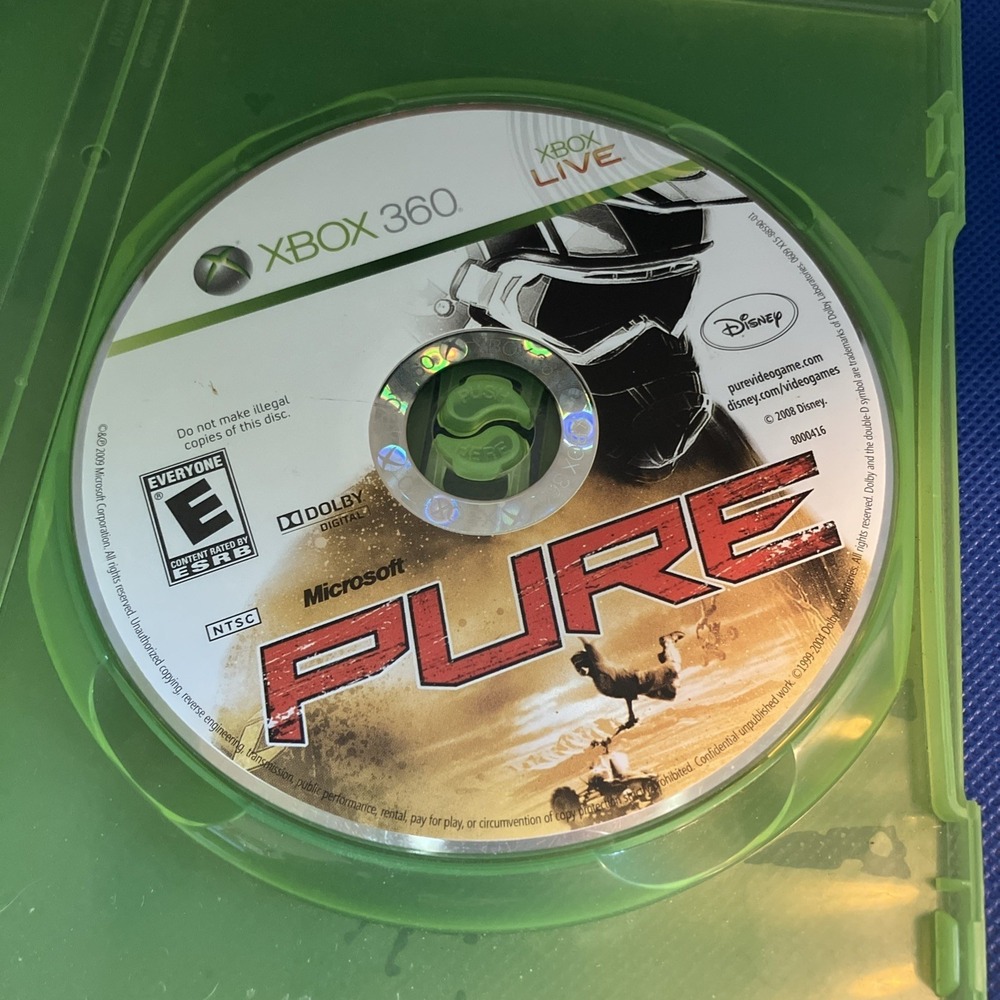Microsoft Pure Video Game Xbox 360 OS Green Fair Racing NTSC Tested 1863